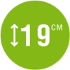Высота матраса: 19 см Высота матраса: 19 см